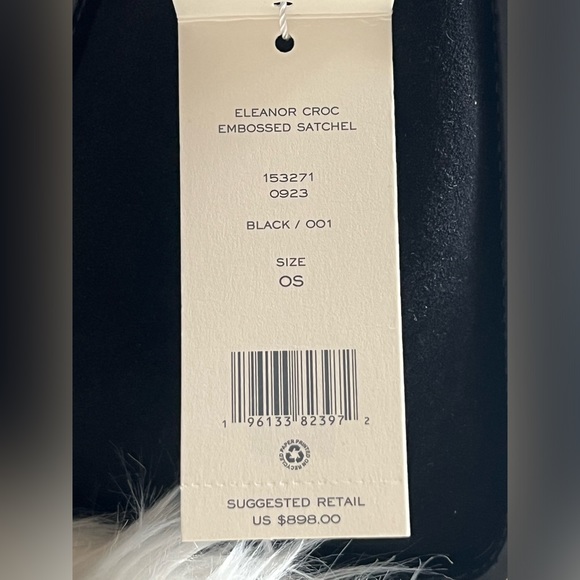 153271 - Tory Burch Eleanor Croc Embossed Satchel - Picture 7 of 13